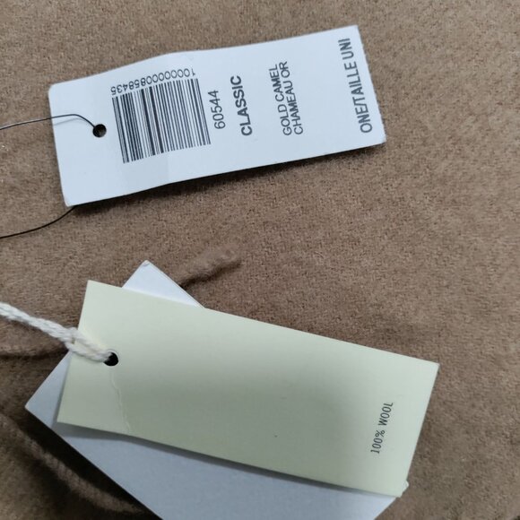 NWT Wilfred Fringed Classic Gold Camel 100% Wool Neck Warmer Scarf XXL - Picture 11 of 14